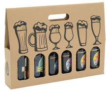 Box of 6 Longneck 33cl - Printed Beer Glasses : Bottles packaging