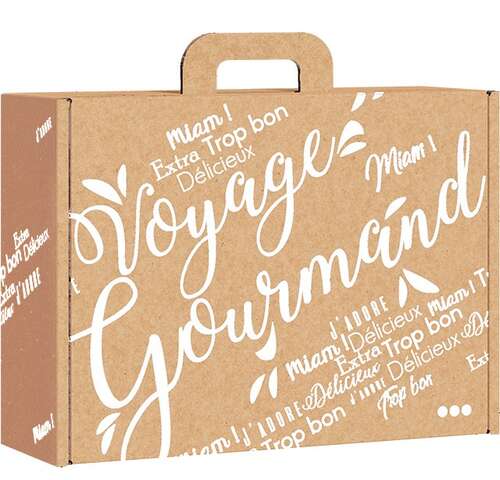 Valisette carton " Voyage Gourmand Blanc " : Boxes